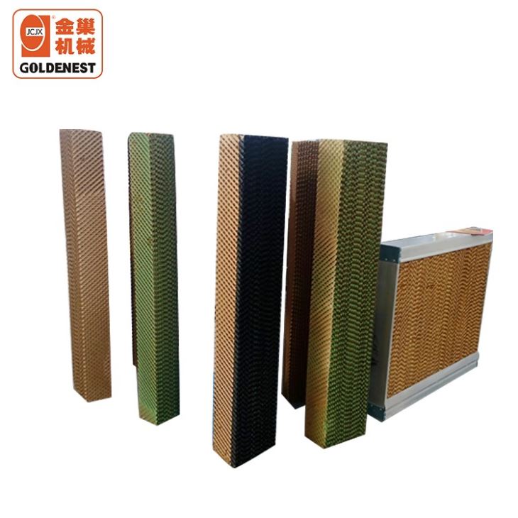 High Efficiency Evaporative Cooling Pad System Corrosion Resistant Kraft Paper Cooling Wall for Poultry Livestock House