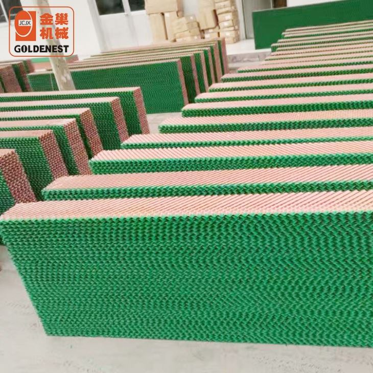 High Efficiency Evaporative Cooling Pad System Corrosion Resistant Kraft Paper Cooling Wall for Poultry Livestock House